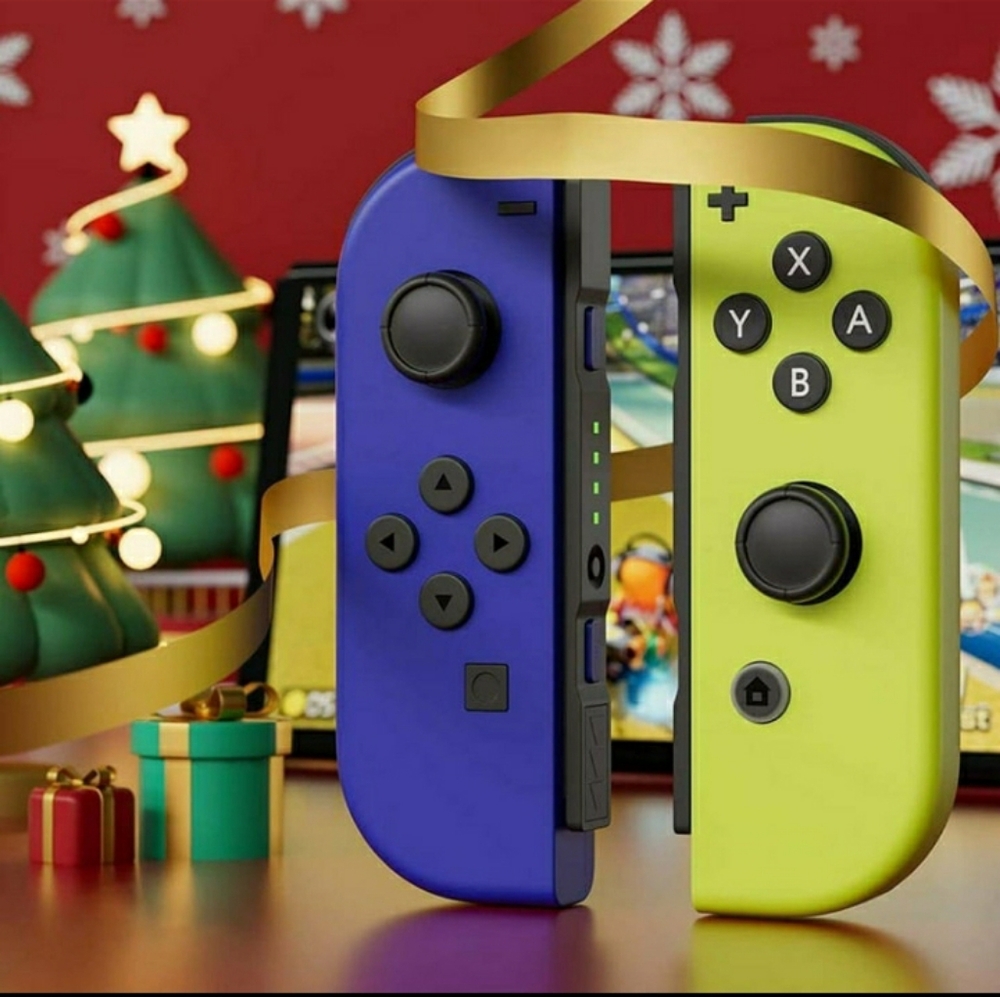 Nintendo switch joycon controller blue and green